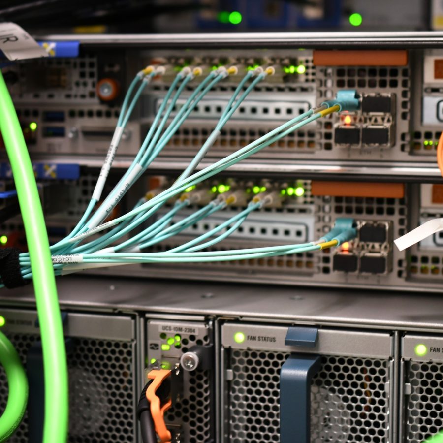 IT Department - cables wires connections to servers